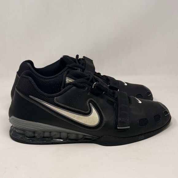 Nike Romaleos 2 Weightlifting Shoes Mens 17 Black Gym Training 476927-001 2013 - Picture 1 of 16
